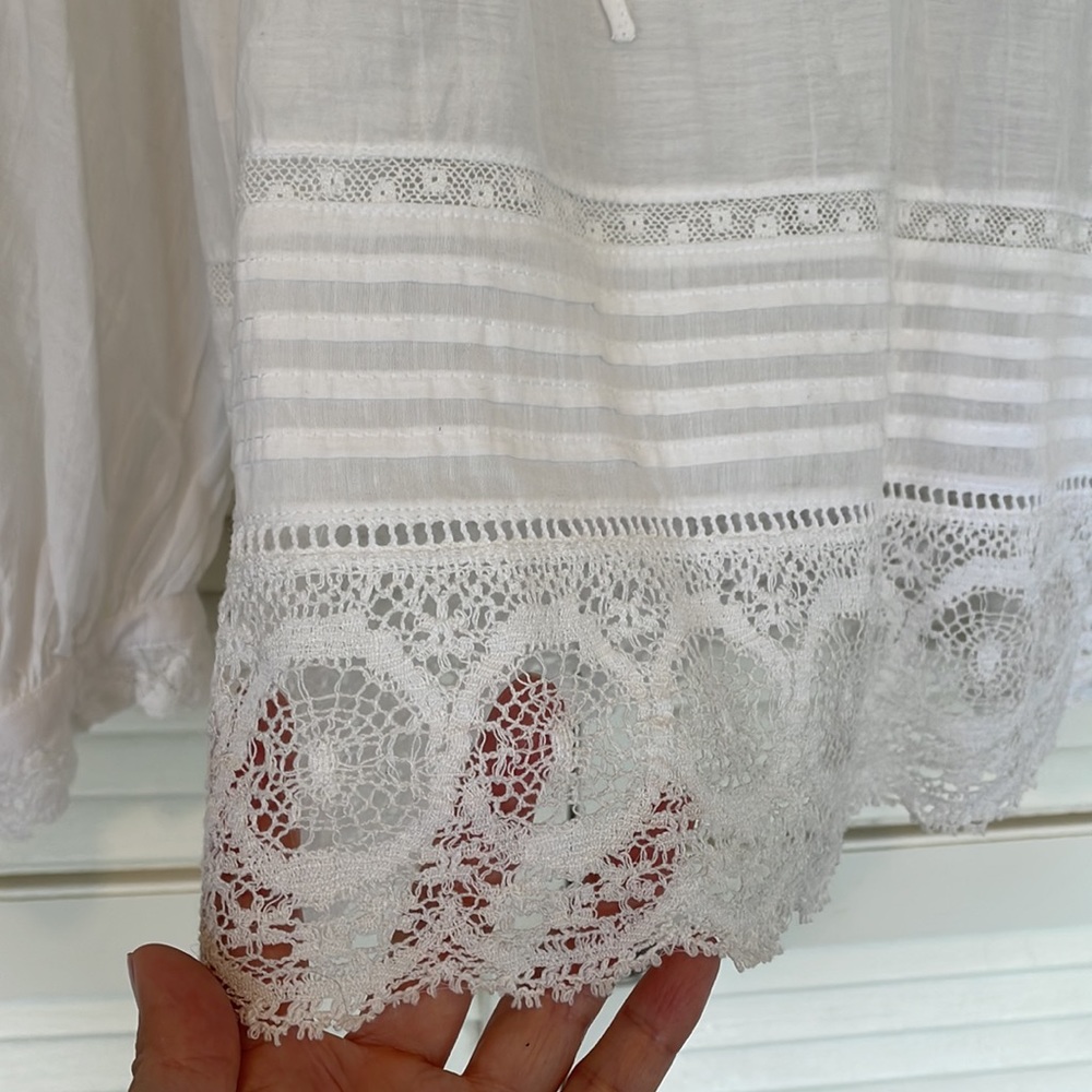 Zadig & Voltaire Theresa cotton lace sheer tunic XS - Picture 4 of 9
